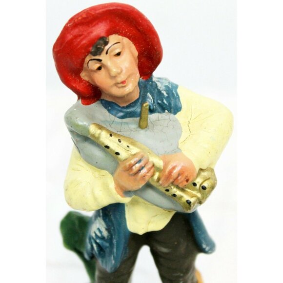 VTG Fontanini Paper Mache Nativity Boy Flute Music Player Figurine Italian - Picture 3 of 10